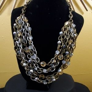 NWOT Multistrand Beaded Statement Necklace #140